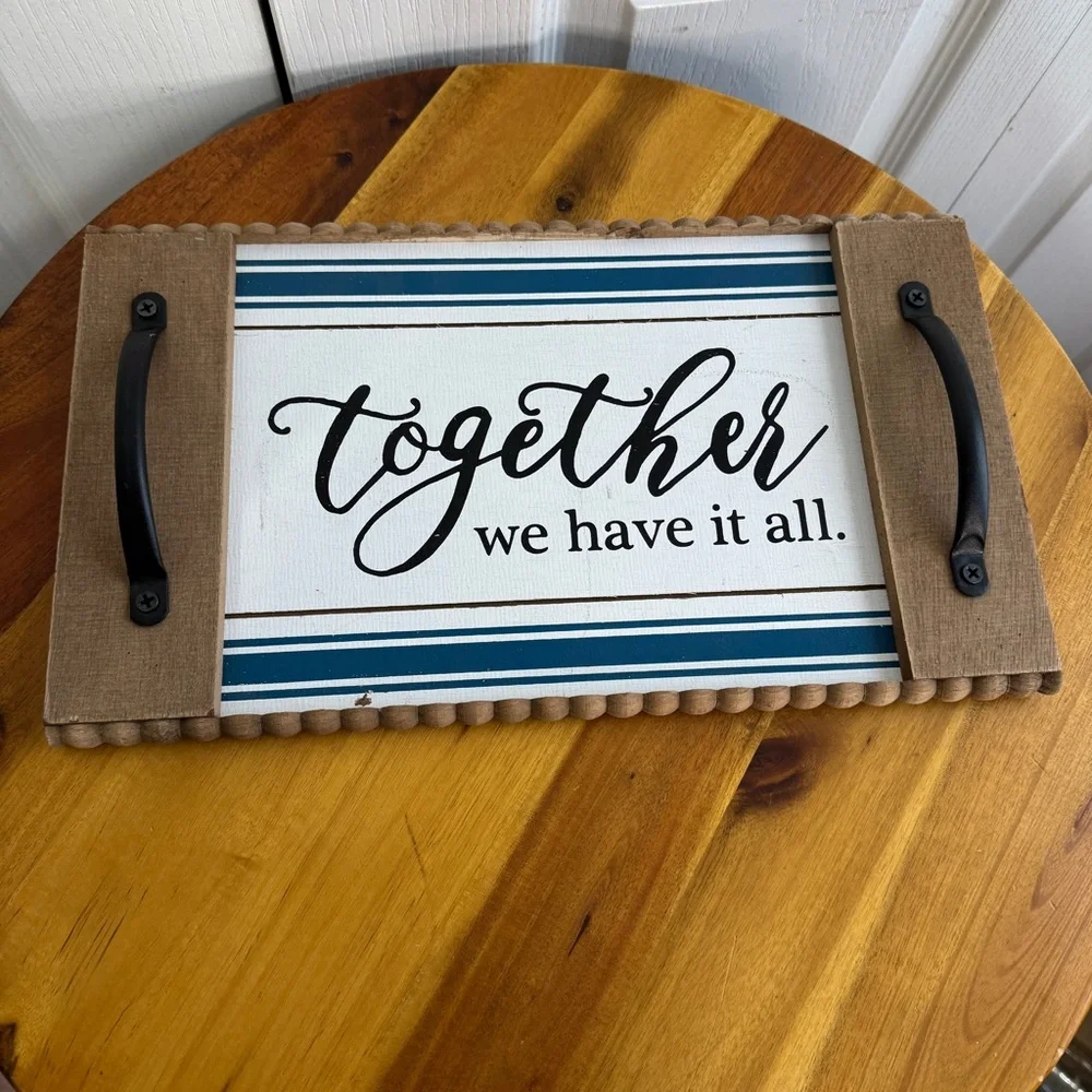 Together we have it all‎ faux wood table decor